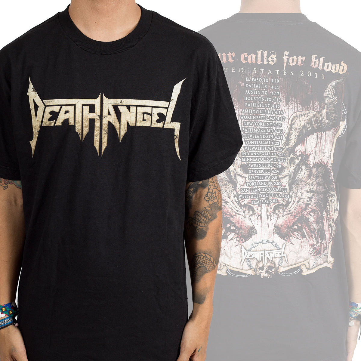 Death Angel "Bone Logo 2015 Tour" T-Shirt