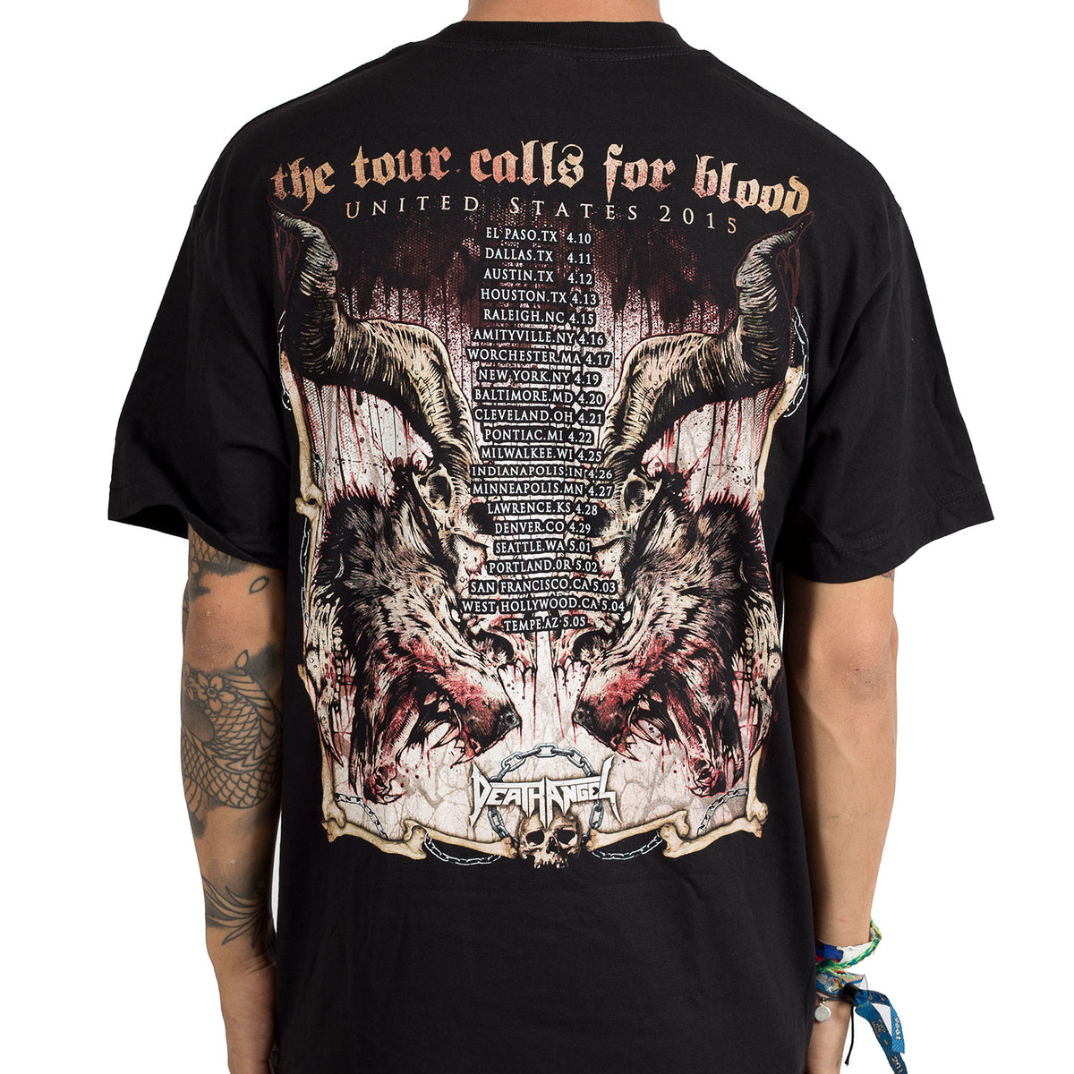 Death Angel "Bone Logo 2015 Tour" T-Shirt